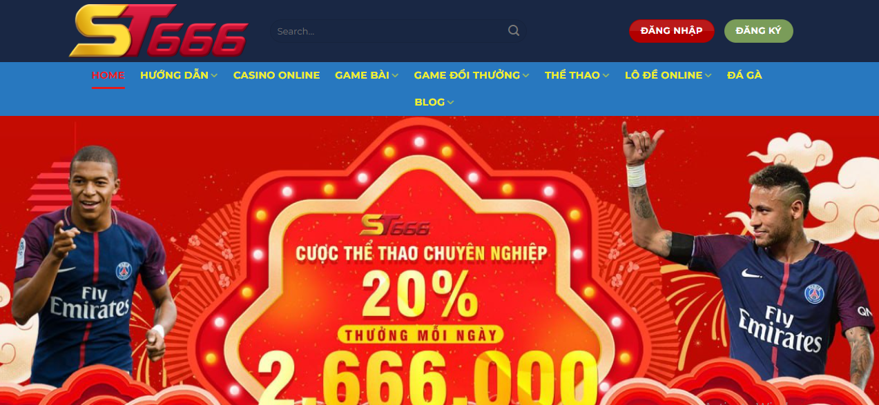 ST666 Giao diện nhà cái casino baccarat St666 uy tín