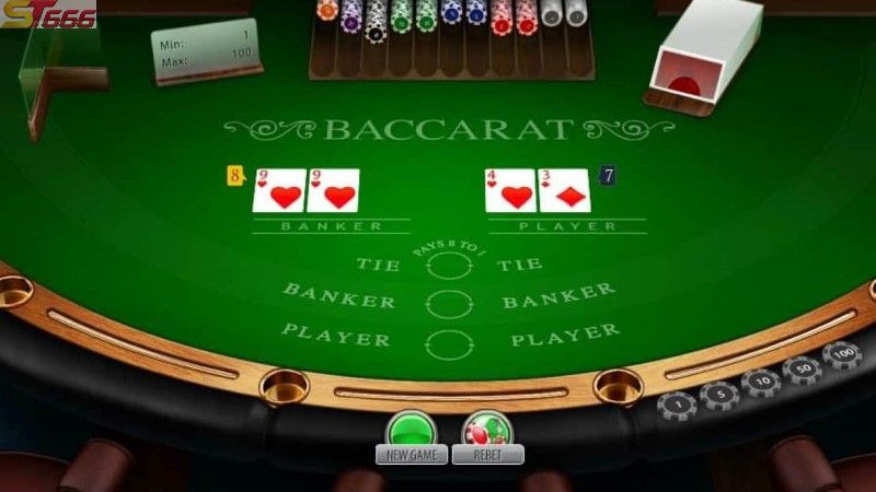 ST666 Game chơi bài tính điểm giữa banker và player