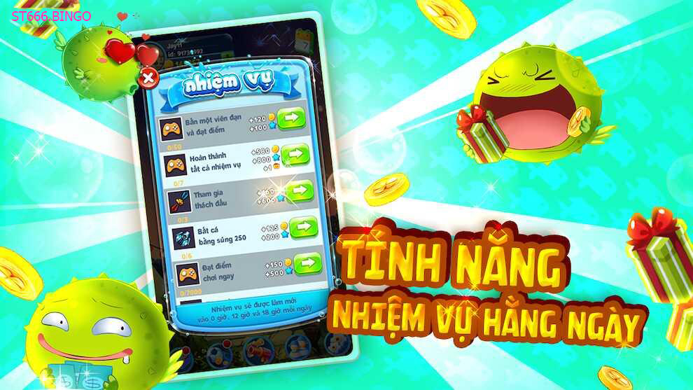 Nhiệm vụ bắn cá mới mẻ mỗi ngày