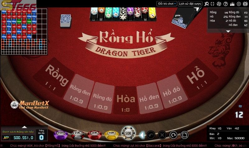 Luật chơi rồng hổ cược lớn, cược nhỏ của game khá đơn giản, dễ hiểu