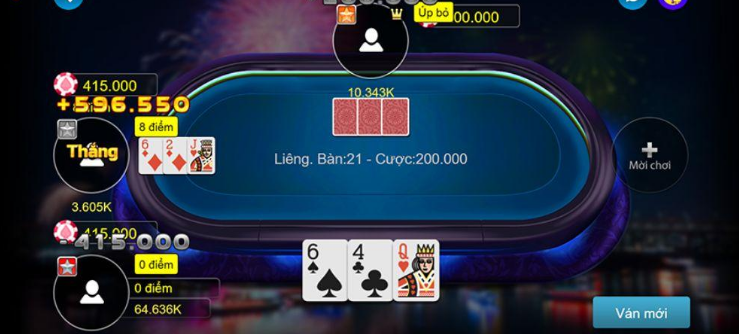ST666 Chơi game bài 3 cây ai có điểm lớn nhất sẽ thắng