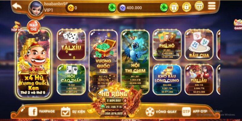 Hệ thống đa dạng các trò chơi tại MonClub Online