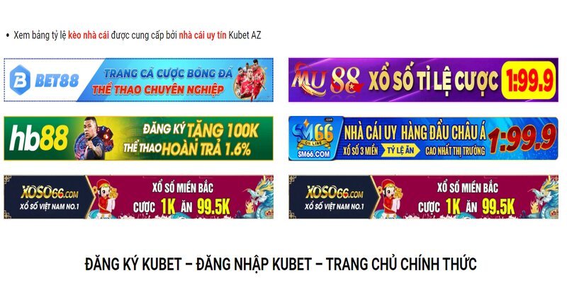 Các chương trình khuyến mãi của Kubet AE
